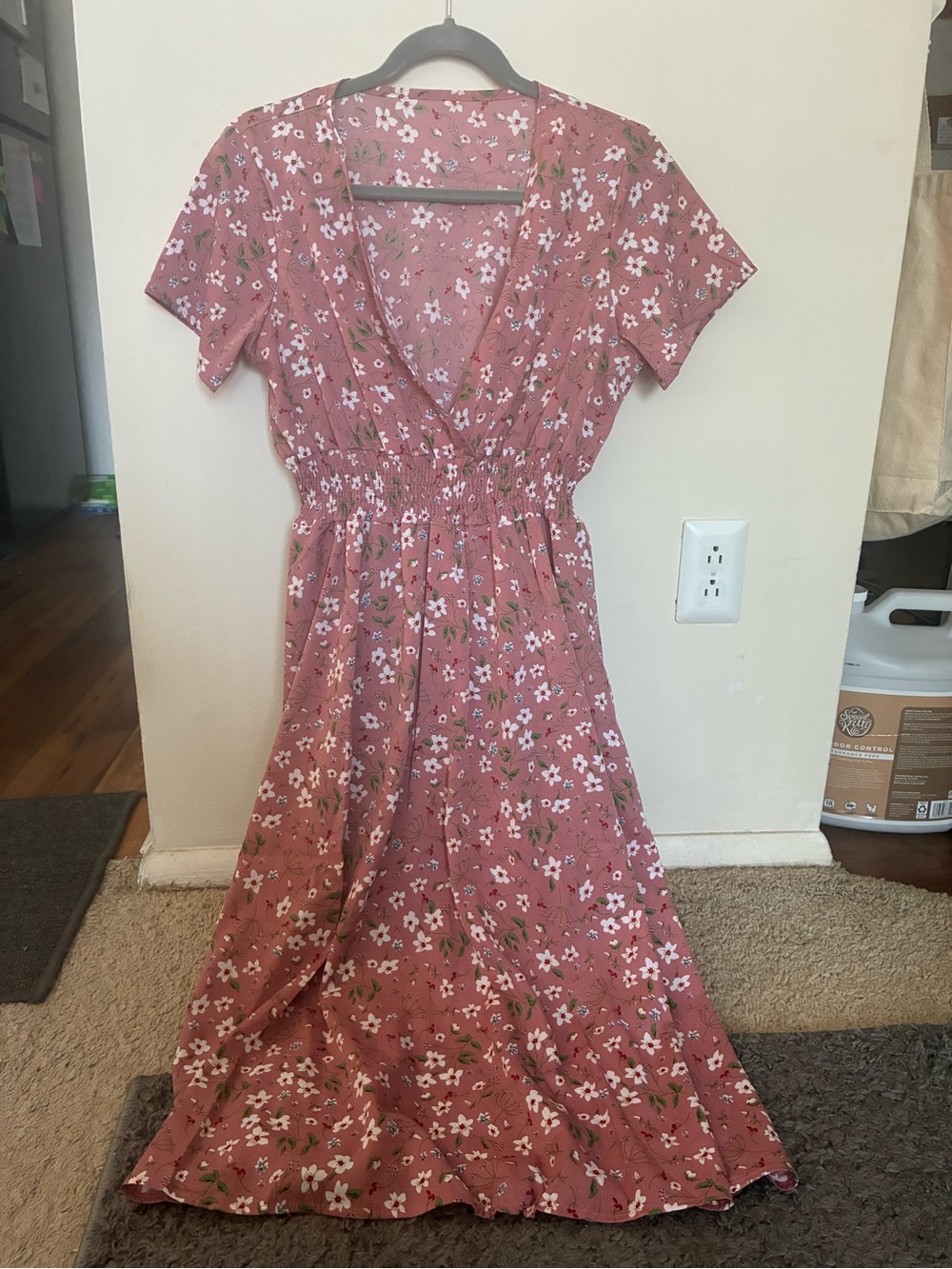 Floral Pink Maxi Dress